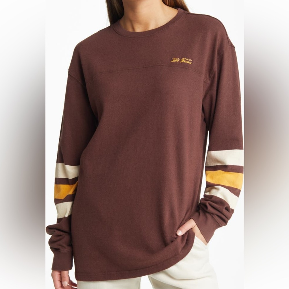 NWOT Urban Outfitters iets frans Unisex Stripe Sleeve Cotton Sweatshirt.